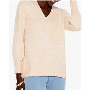 NIC+ZOE Size 3X Warm Sand Evening Chill Sweater Tan Neutral Minimalist Boho